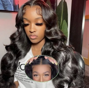 24 Inch Body Wave Lace Front Wigs Human Hair Glueless Wear and Go Wig 4x6 New - Picture 1 of 7