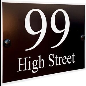 Custom Made Personalised Modern Door Wall Plaque House Number Display Sign Plate