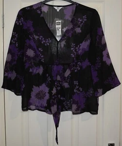 New M&Co Petite Ladies Fashion Pull on Top Shiny Beach Cover Up Size UK 18 Sheer - Picture 1 of 4