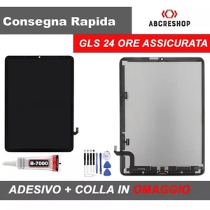 DISPLAY LCD TOUCH LIQUID RETINA APPLE IPAD 4 AIR A2072 A2316 A2324 A2325 NERO - Zdjęcie 1 z 3