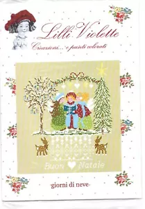 Lili Violette Cross Stitch Chart Snow Days Buon Natale Carolers Merry Christmas - Picture 1 of 3