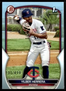 2023 Bowman Prospects Sky Blue Yilber Herrera 103/499 Minnesota Twins #BP-86
