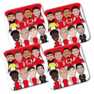 Arsenal 2024-25er Pack 4 Vector Helden Untersetzer Arteta Saka weiß usw. tolles Geschenk - Bild 1 von 1