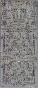 Zier-Sticker-Bogen-verschiedene Ecken & Ränder-gold,silber oder multi-2049 - Bild 1 von 4