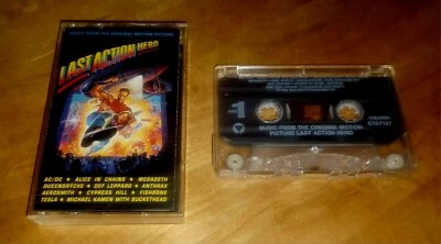 LAST ACTION HERO MOVIE SOUNDTRACK VINTAGE CASSETTE TAPE HEAVY METAL ROCK (1993) - Image 1 of 3