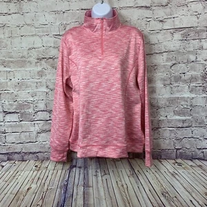 J. Crew Top Womens XXL Pink Space Dyed 1/4 Zipper Long Sleeve Athletic New - Picture 1 of 10