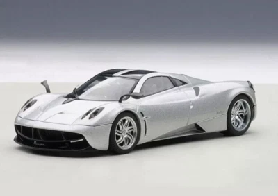 1/43 Pagani Huayra (Silver) with Showcase Diecast Car Model By AUTOart 58206 - Image 1 of 4