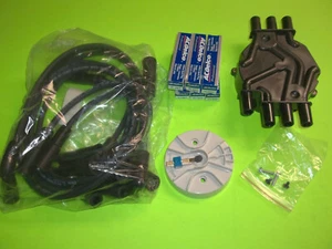 TUNE UP KIT VOLVO PENTA 4.3 v6 GI GXI OSI SPARK PLUGS, WIRES, CAP AND ROTOR - Picture 1 of 3