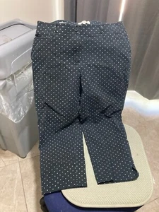 SALE TALBOTS WOMEN'S CASUAL DRESS/ CAPRIS PANTS  SIZE 14 LENGTH 24-25 POKADOT BL - Picture 1 of 7