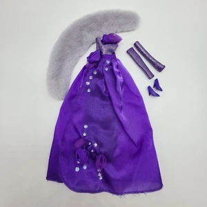 Barbie Galleria di Abiti Chiave in Ottone Progettata per 11,5 Fashion Dolls Abito Viola - Foto 1 di 7