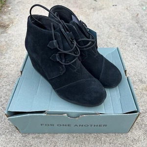 Toms Kala Stiefeletten Damen Größe 8 schwarz Wildleder neu mit Box - Bild 1 von 5