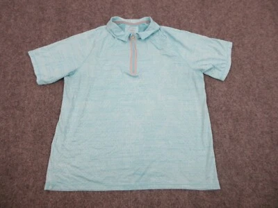 Reel Legends Polo Shirt Mens Adult Extra Large Blue Lightweight Logo 1/4 Zip - Image 1 of 4