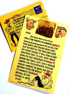 Cowboy Humor Novelty Letter With Sample of Corral #5 Perfume of the Old West - Picture 1 of 5