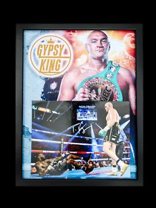 TYSON FURY signed 10X8 WILDER photo boxing World Champion Gypsy King Framed - Picture 1 of 2