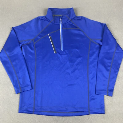 Sunice Jacket Mens Medium Blue 1/2 Zip Pullover Performance Golf Hiking UPF50+ - Image 1 of 4