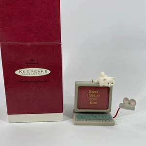 Hallmark Personalizza Per Te Happy Holidata Da Mamma Computer Gatto Mouse Ornamento - Foto 1 di 11