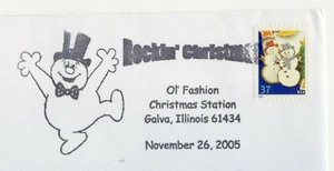 Christmas Galva Illinois 2005 Commemorative Postmark Cover - Picture 1 of 2