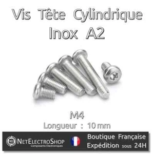 Vis à Métaux Tête Cylindrique, Torx, TCB, Inox A2, DIN 7985, M4 x 10mm - Afbeelding 1 van 2