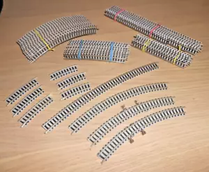 FLEISCHMANN PICCOLO TRACK - N gauge - LARGE QUANTITY OF ASSORTED SIZES x 48pcs - Picture 1 of 4