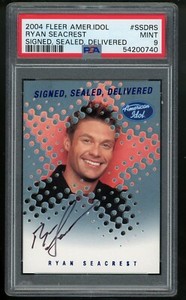 2004 Fleer American Idol RYAN SEACREST PSA 9 MINT Signed Card Auto Autograph