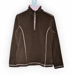 Musto Womens Brown Fleece Jacket Size 10 Excellent Condition Quarter Zip - Picture 1 of 5