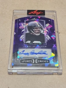 TERRY BRADSHAW 2025 LEAF METAL SPORTS HEROES PURPLE CRYSTAL AUTO 9/10 Autograph - Bild 1 von 2