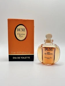 Christian Dior Dune Eau De Toilette 5 ml Perfume Miniatura En Caja Viaje Dab On - Imagen 1 de 4