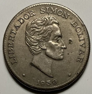 1959 COLOMBIA 50 CENTAVOS, HALF DOLLAR SIZE, SEE PICS, 0.99 CENTS AUCTION - Picture 1 of 2