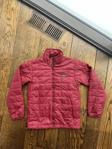 Patagonia Kid's Nano Puff Brick Quilt Wax Red Winter Jacket Size Medium (10) - Picture 1 of 6