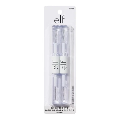 E.L.F. Paquete de 2 rímel transparente para pestañas y cejas, gel acondicionador transparente para cejas y pestañas para  Foto 1 de 3