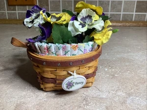 LONGABERGER CC Miniatur Stiefmütterchen - Mai Serie Korb Combo mit Blumen - Bild 1 von 5