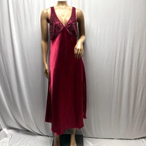 Oscar De La Renta Pink Label Cranberry Slip Dress Womens Size Small Lingerie - Picture 1 of 7