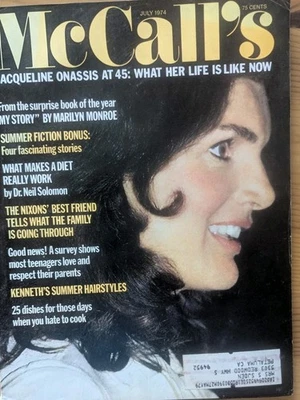 McCall's Magazine Jul 1974 Jackie O At 45 Excerpt From Marilyn Monroe's Book - Image 1 of 4