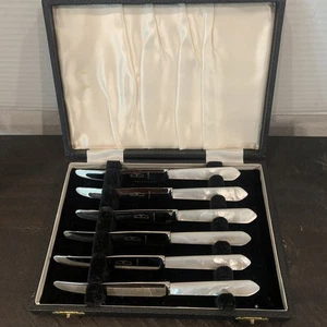 Set Of "6" Vintage Gee & Holmes Sheffield England Knife Set Stainless Steel - Picture 1 of 14