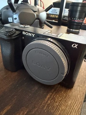 Sony A6000 Mirrorless Digital SLR Camera - Black + 4 Batteries and Charger - Image 1 of 4