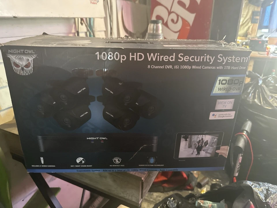 Disco duro Night Owl 8 canales con cable 1080p seguridad 6 cámaras 1 tb Foto 1 de 2