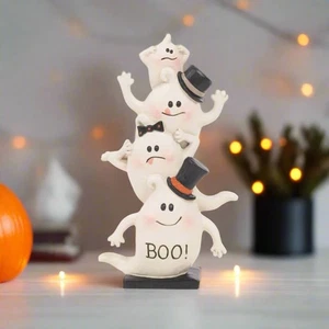 Blossom Bucket Halloween Boo Stacked Ghosts Shelf Sitter - Picture 1 of 2