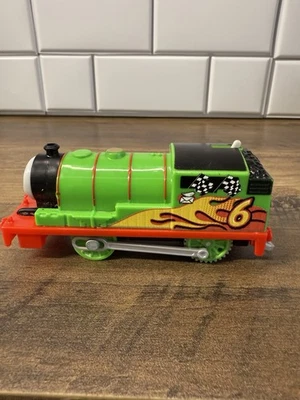 Thomas Train Trackmaster Racing bandeira quadriculada motor Percy #6 - Funciona - Imagem 1 de 4