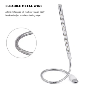 Portable Stylish High Brightness USB 10x LED Lamp Blubs Light For PC/ Laptop NEW - Zdjęcie 1 z 12
