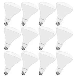Luxrite BR40 LED Light Bulbs, 13W=85W, Cool White, Dimmable, 1100LM, E26 12 Pack - Picture 1 of 7