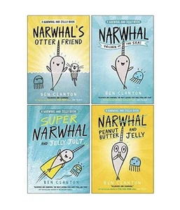 Narwhal and Jelly Series Books 1 - 4 Collection Set by Ben Clanton - Foto 1 di 1