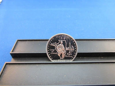 2003-S Silver Illinois Quarter Deep Cameo Mirror Proof Upper Grading Ranges - Image 1 of 3