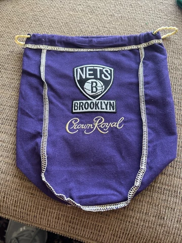 NBA  Brooklyn Nets Tribute Bag CROWN ROYAL BAG 750 Ml Cover