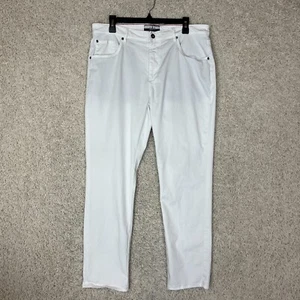Johnnie-O Jeans Mens 35x30 White Denim Stretch Preppy Minimal Beach Resortwear - Picture 1 of 10