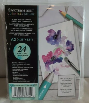 Spectrum Noir 24 A2 Blank Watercolour Cards With Envelopes  - Image 1 of 4