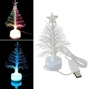 Decorative Fibre Optic Christmas Tree Xmas LED Light Color Changing USB - Picture 1 of 8