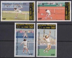 F-EX38083 CENTRAL AFRICA MNH 1988 TENNIS SPORT OLYMPIC GAMES TENNIS. - Picture 1 of 1