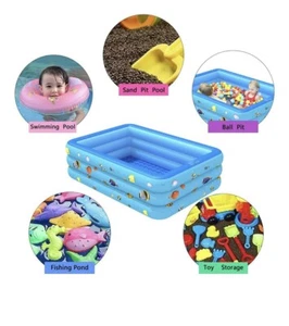 Inflatable Pool, Durable Thickened Blow up Kiddie Pool for Kids, Toddlers and Ad - Picture 1 of 3