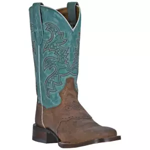 Dan Post Western Womens Boots San Michelle Square Toe San Blue DP2863 - Picture 1 of 3