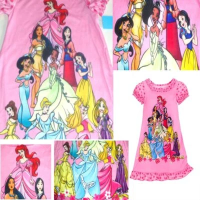 Disney Store Nightgown Girls 5/6 NWT 10 Princess Pyramid Pink Ruffled Sleepwear - Image 1 of 4